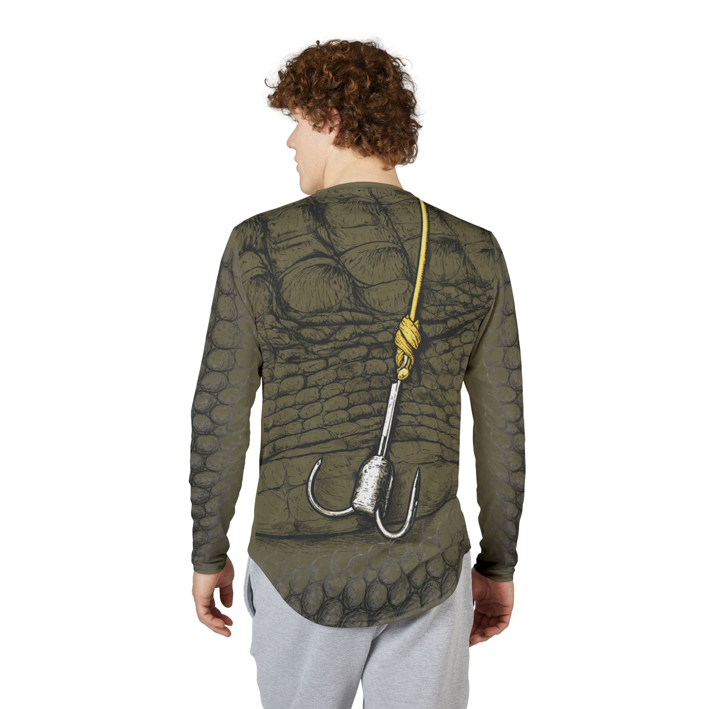Hooked on Gator Hunting Long Sleeve Green