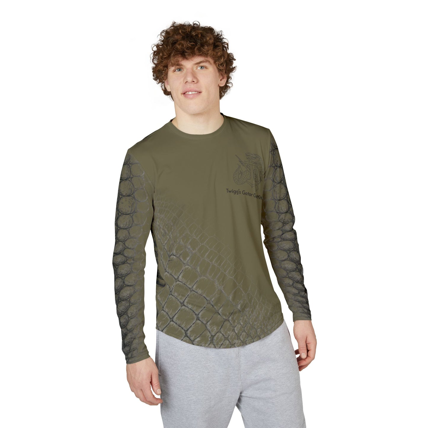 Hooked on Gator Hunting Long Sleeve Green