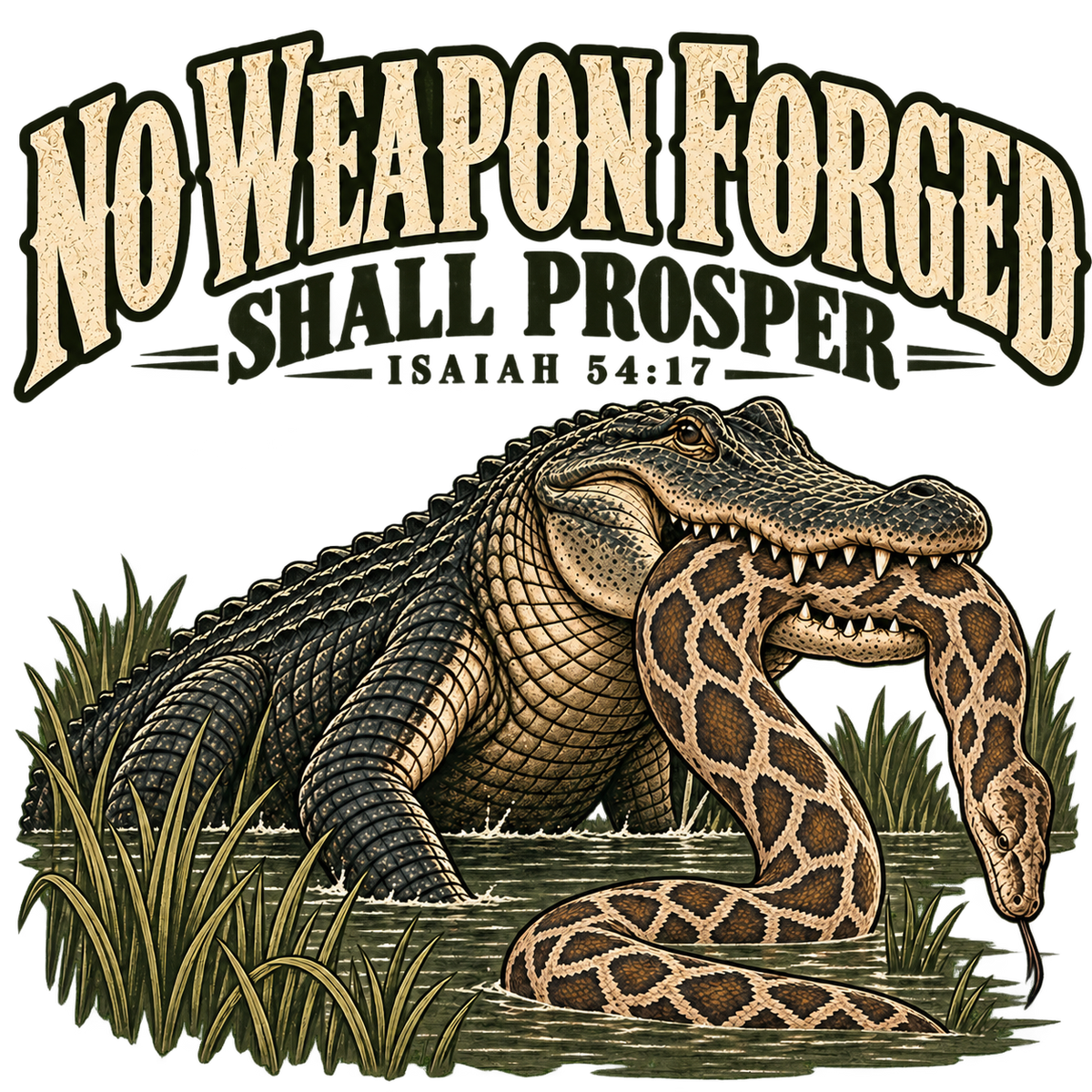 Alligator No Weapon Forged Cotton Tee